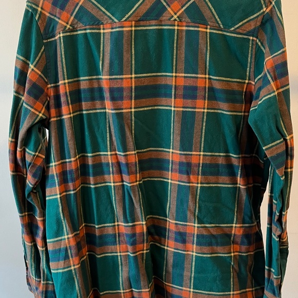 Green/Orange/Navy Soft Flannel shirt - Picture 2 of 3